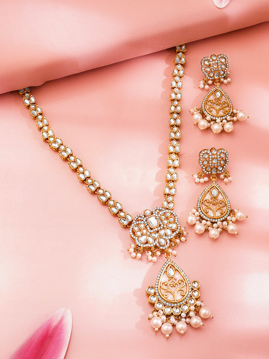 Royal Charm Kundan Statement Set フリーサイズ
