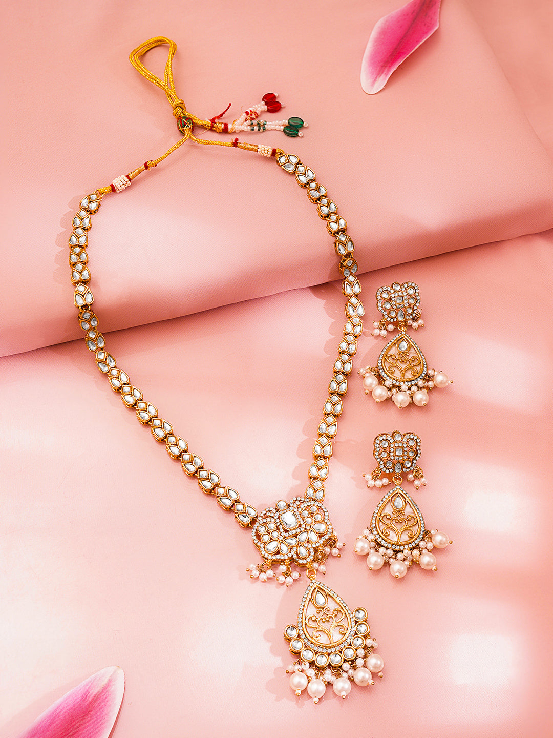 Royal Charm Kundan Statement Set フリーサイズ