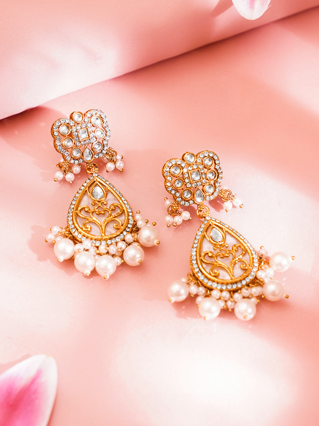 Royal Charm Kundan Statement Set フリーサイズ