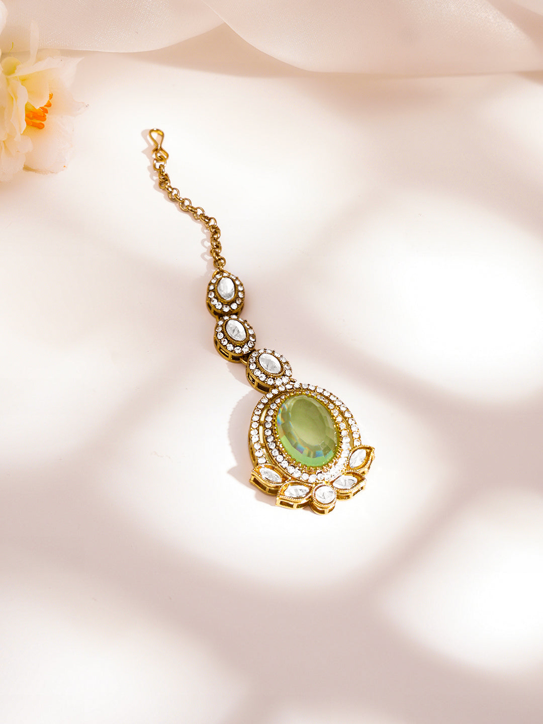 Regal Multicolor Kundan Statement Necklace Set フリーサイズ