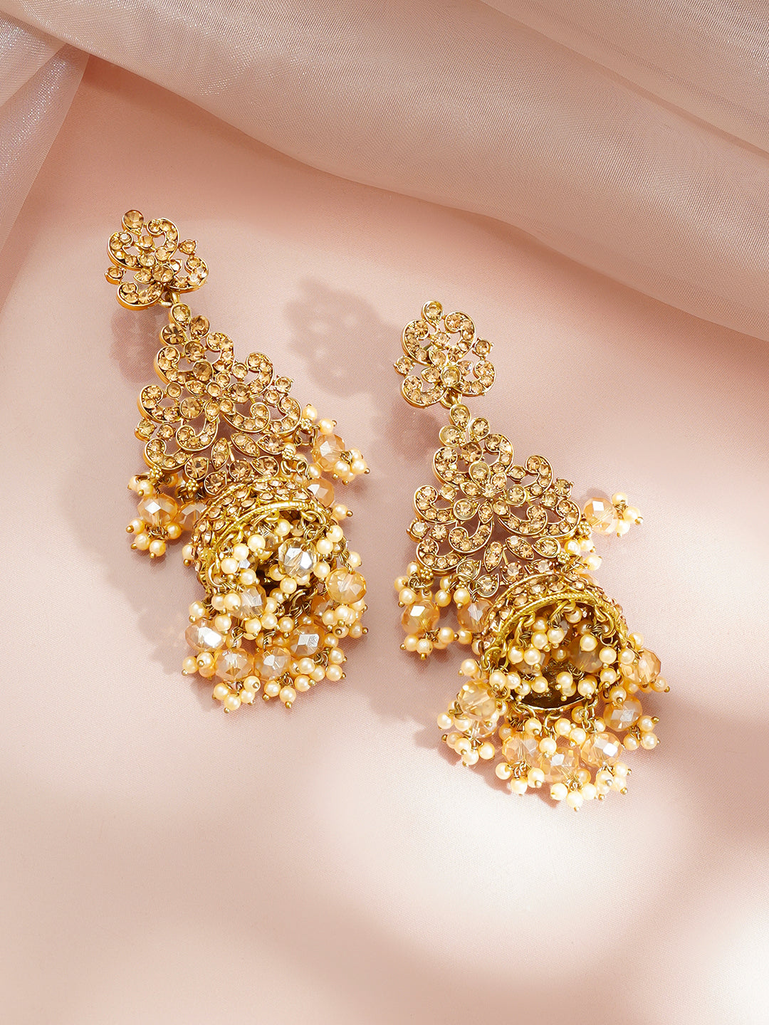 Golden Heirloom Pearl Drape Jewellery Set Length - 16 cm