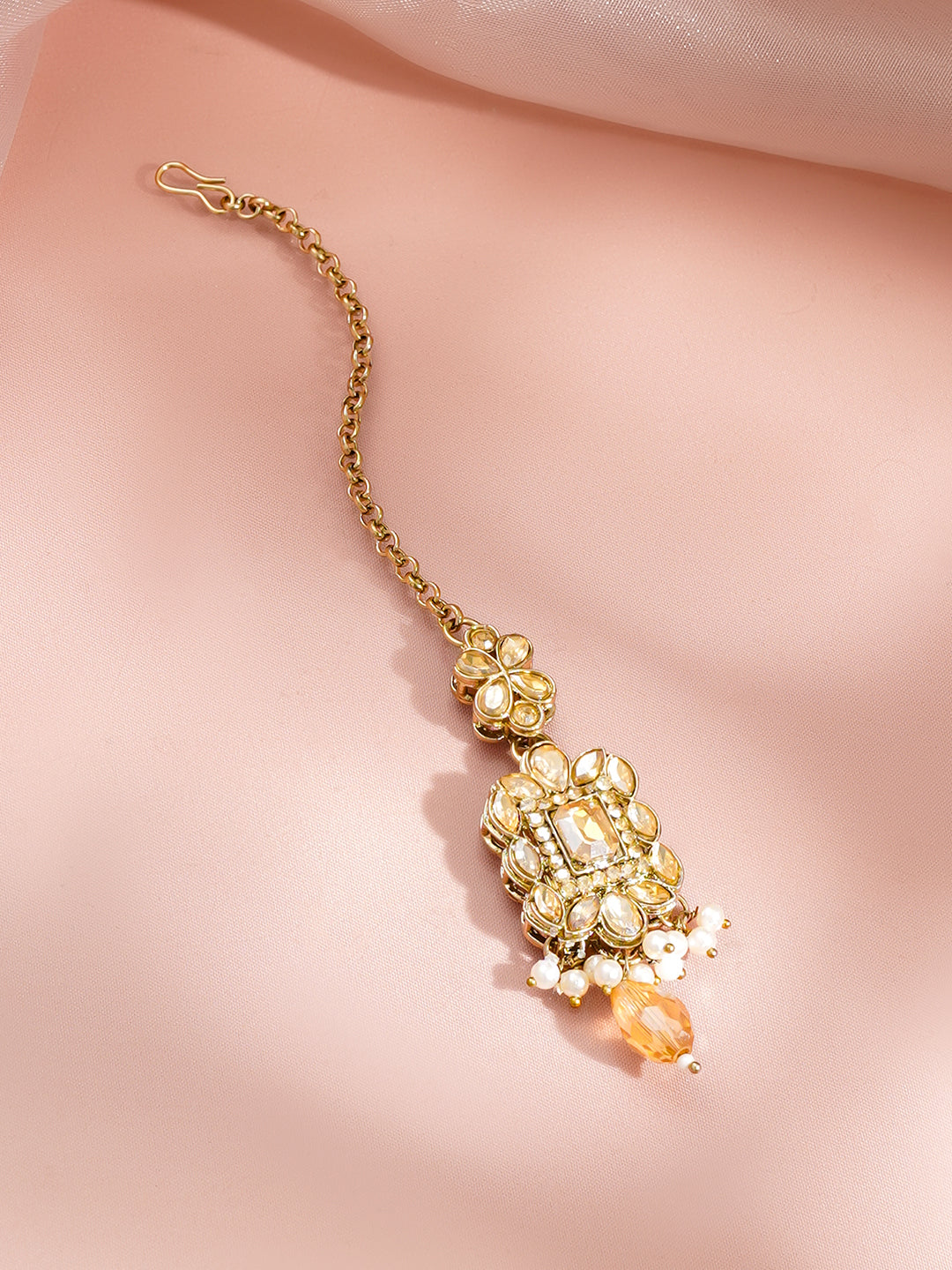 Champagne Dusk Bridal Necklace Set Length - 11.2 cm