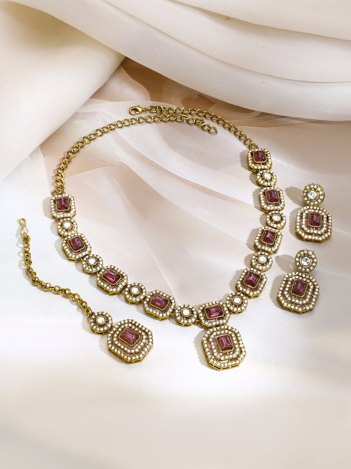 【Rubans】Gold Plated Mulberry Muse Antique Necklace Set｜ゴールドメッキ マルベリーミューズ アンティーク ネックレスセット