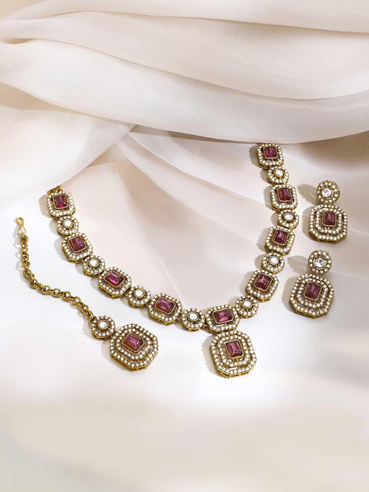 【Rubans】Gold Plated Mulberry Muse Antique Necklace Set｜ゴールドメッキ マルベリーミューズ アンティーク ネックレスセット