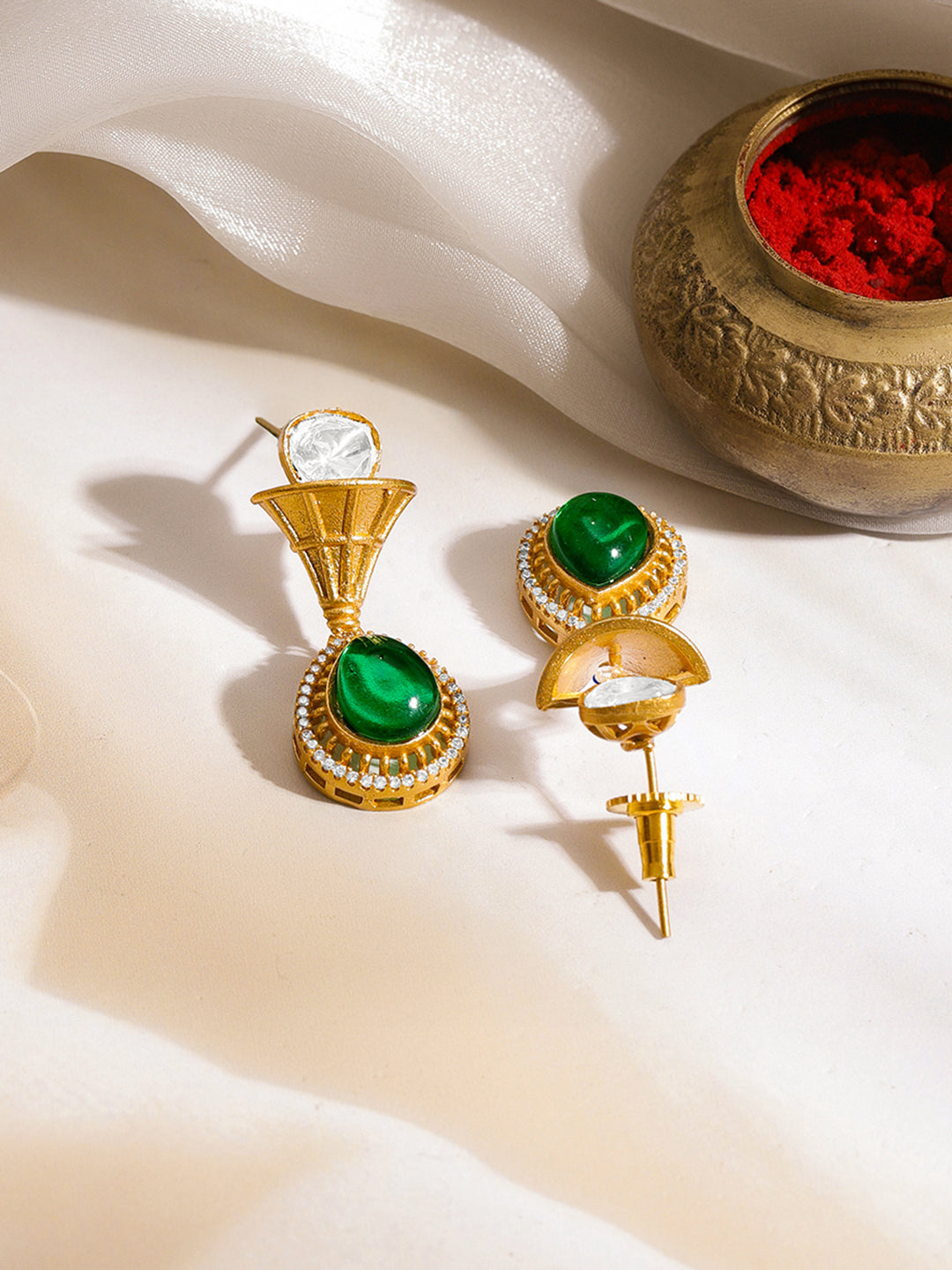 Divine Emerald Ganesha Pendant Set フリーサイズ