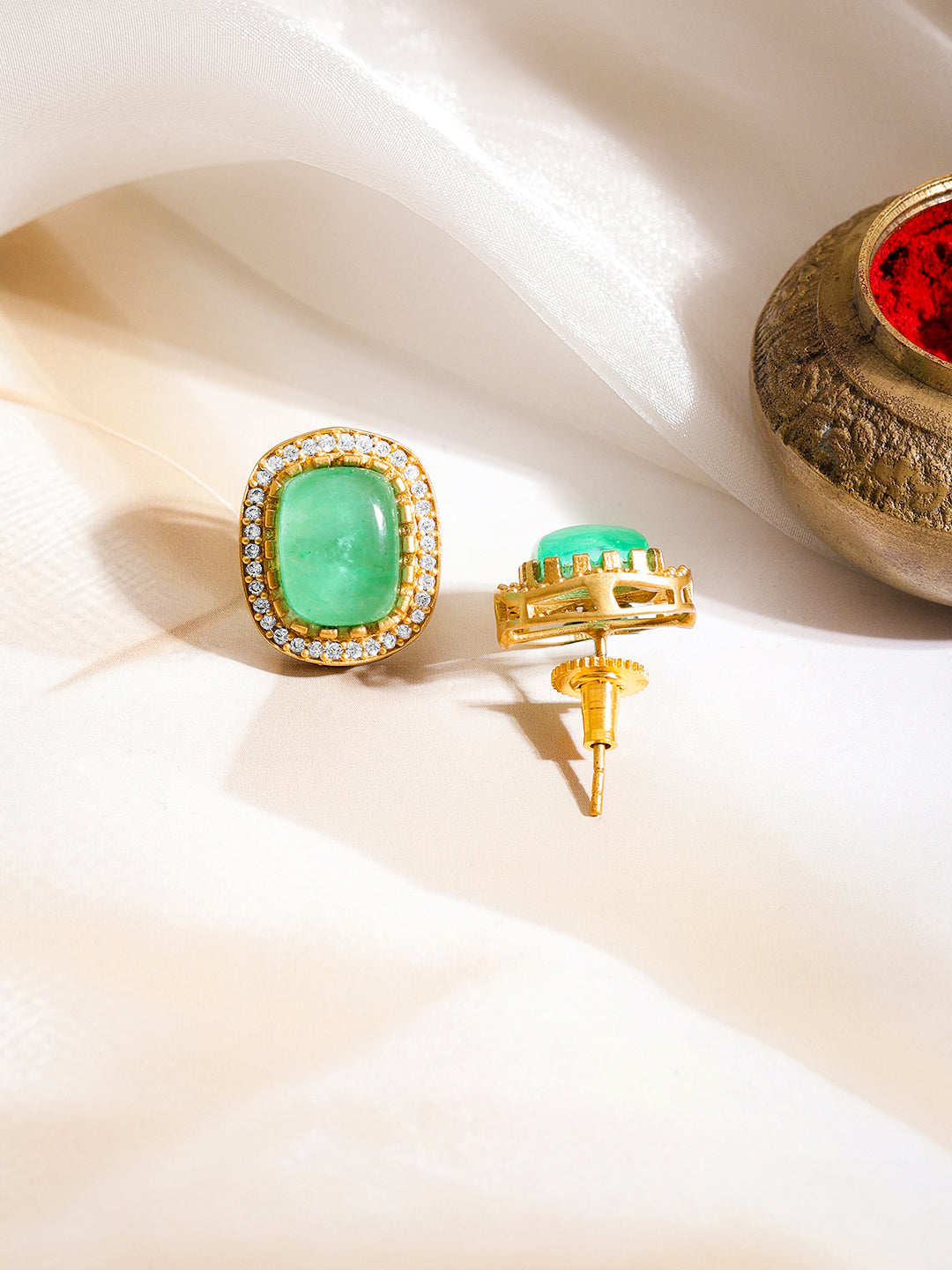 Luxe Emerald Statement Pendant Set フリーサイズ