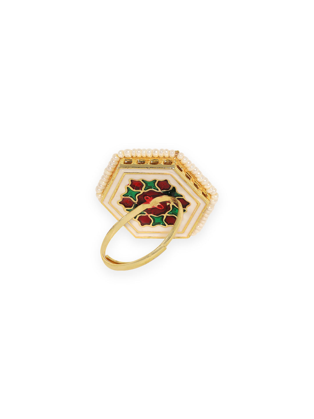 Artisan Crafted Green Ring Gold
