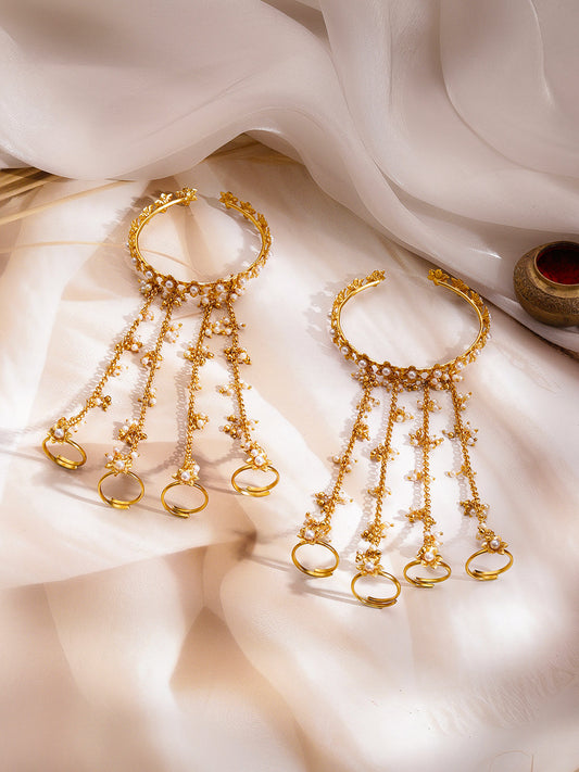 Pearl Tassel Haathphool Hand Harness Set フリーサイズ