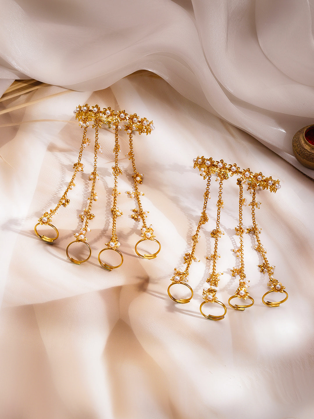 Pearl Tassel Haathphool Hand Harness Set フリーサイズ