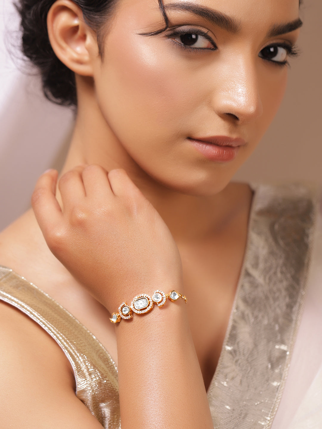 Handcrafted Kundan Bracelet フリーサイズ