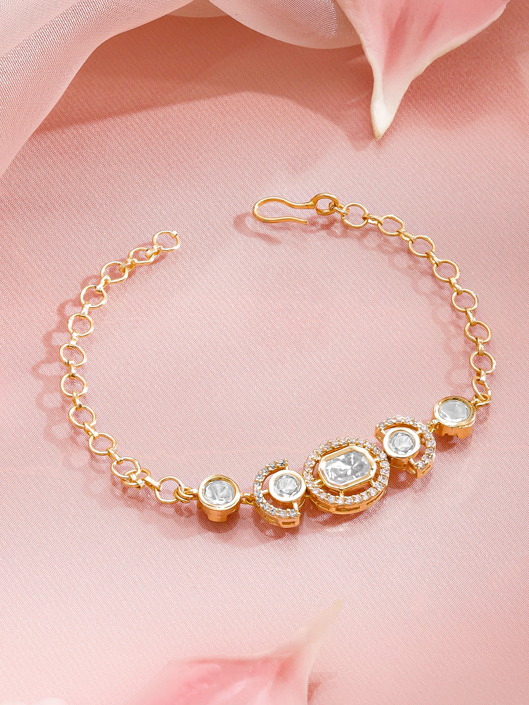 Handcrafted Kundan Bracelet フリーサイズ