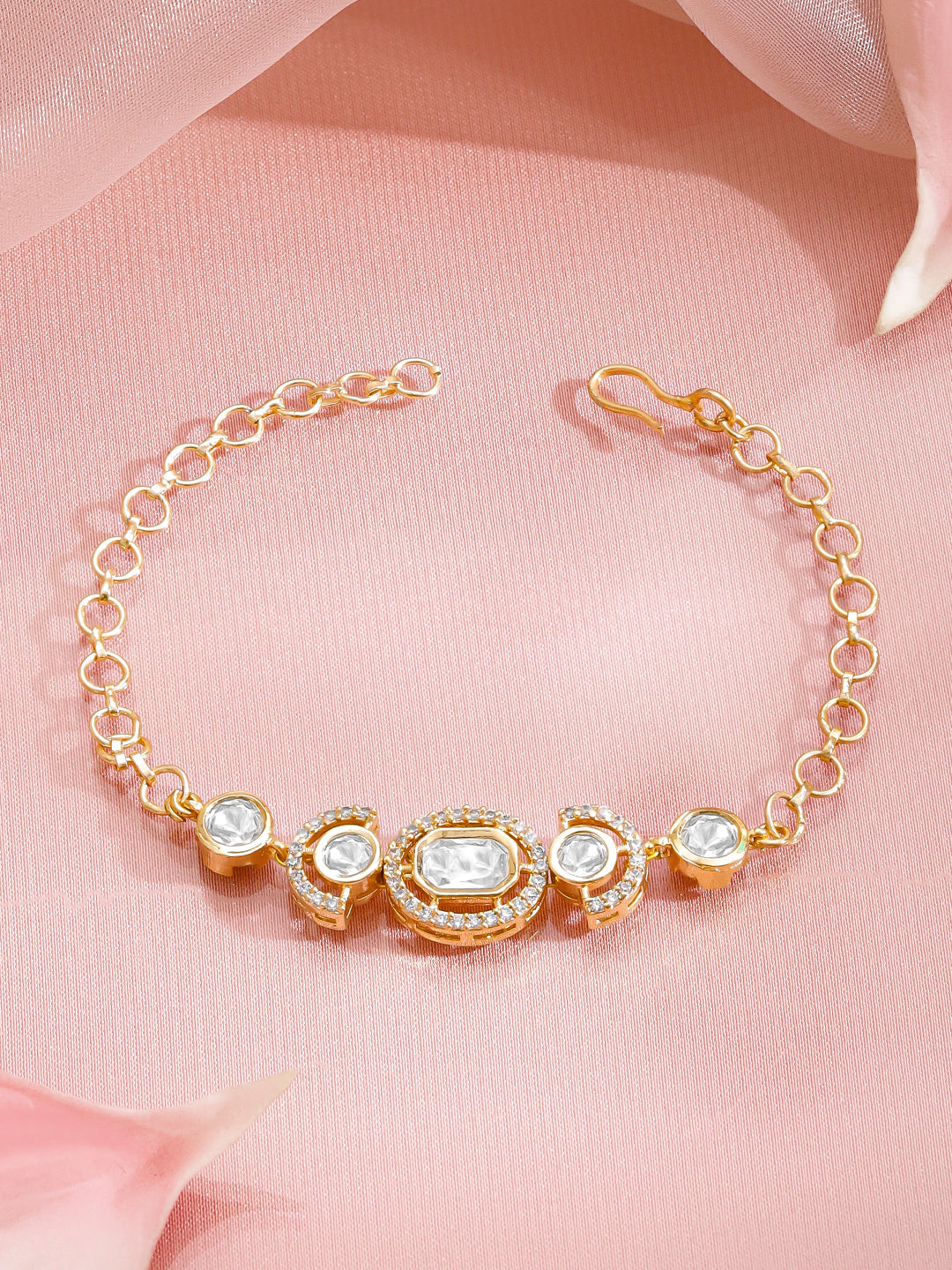 Handcrafted Kundan Bracelet フリーサイズ