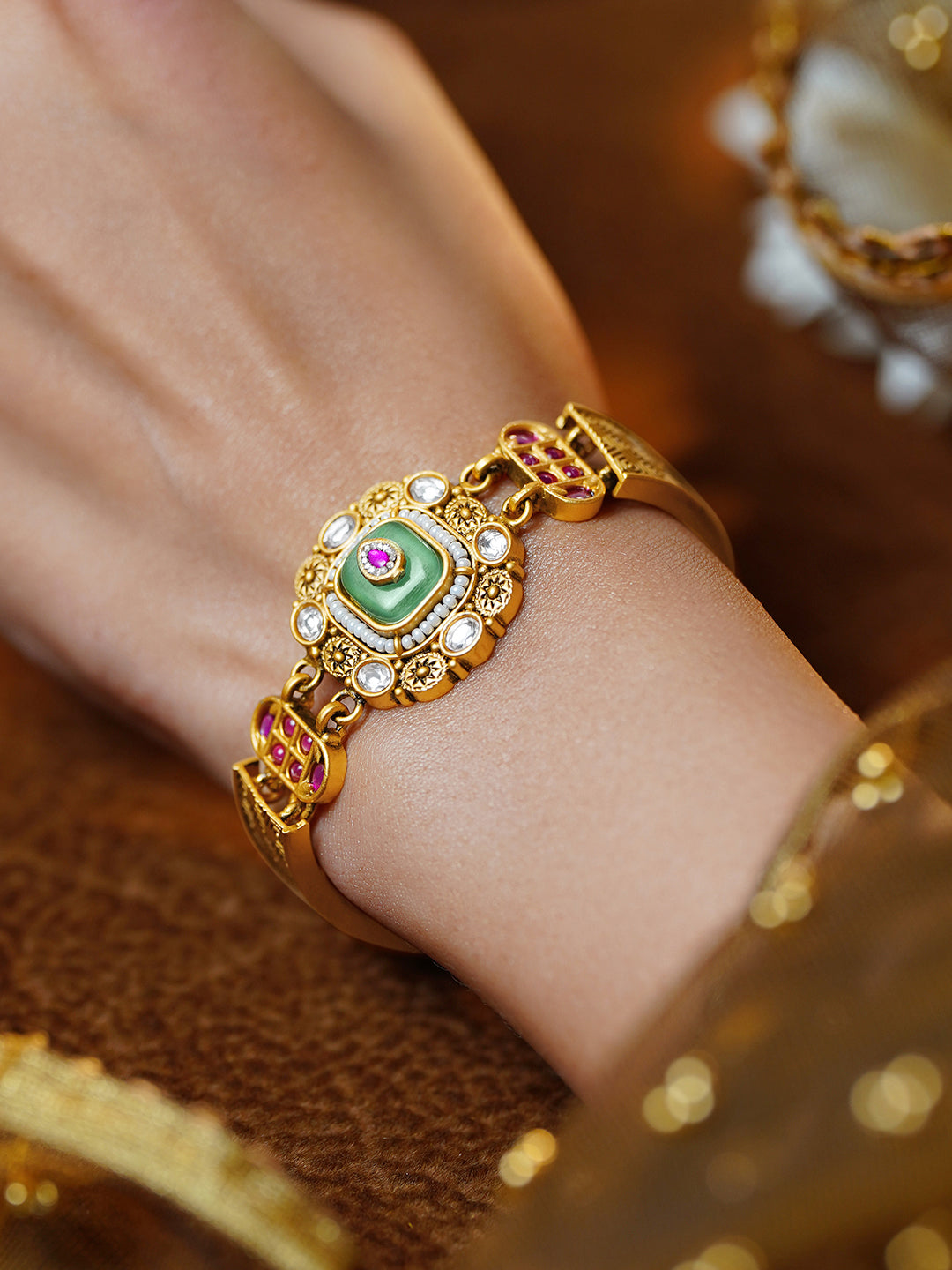 Pastel Luxe Heritage Statement Bracelet フリーサイズ
