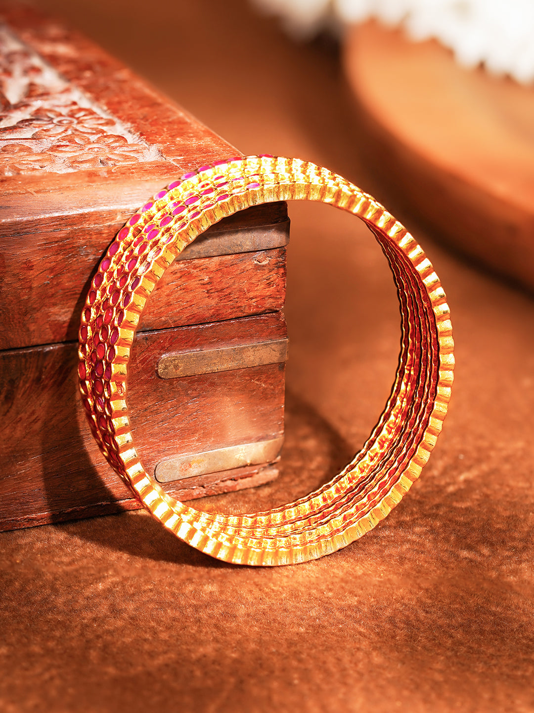 Ruby Glow Celebration Bangles 2.6 - Medium