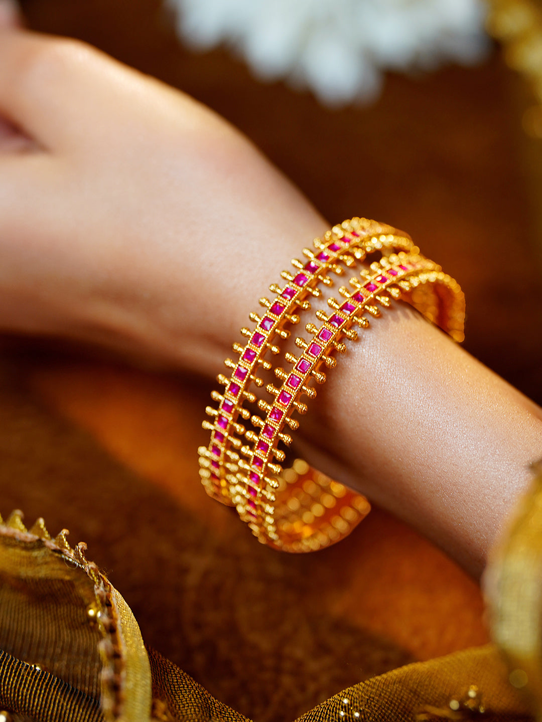 Ruby Radiance Bridal Bangles 2.4 - Small