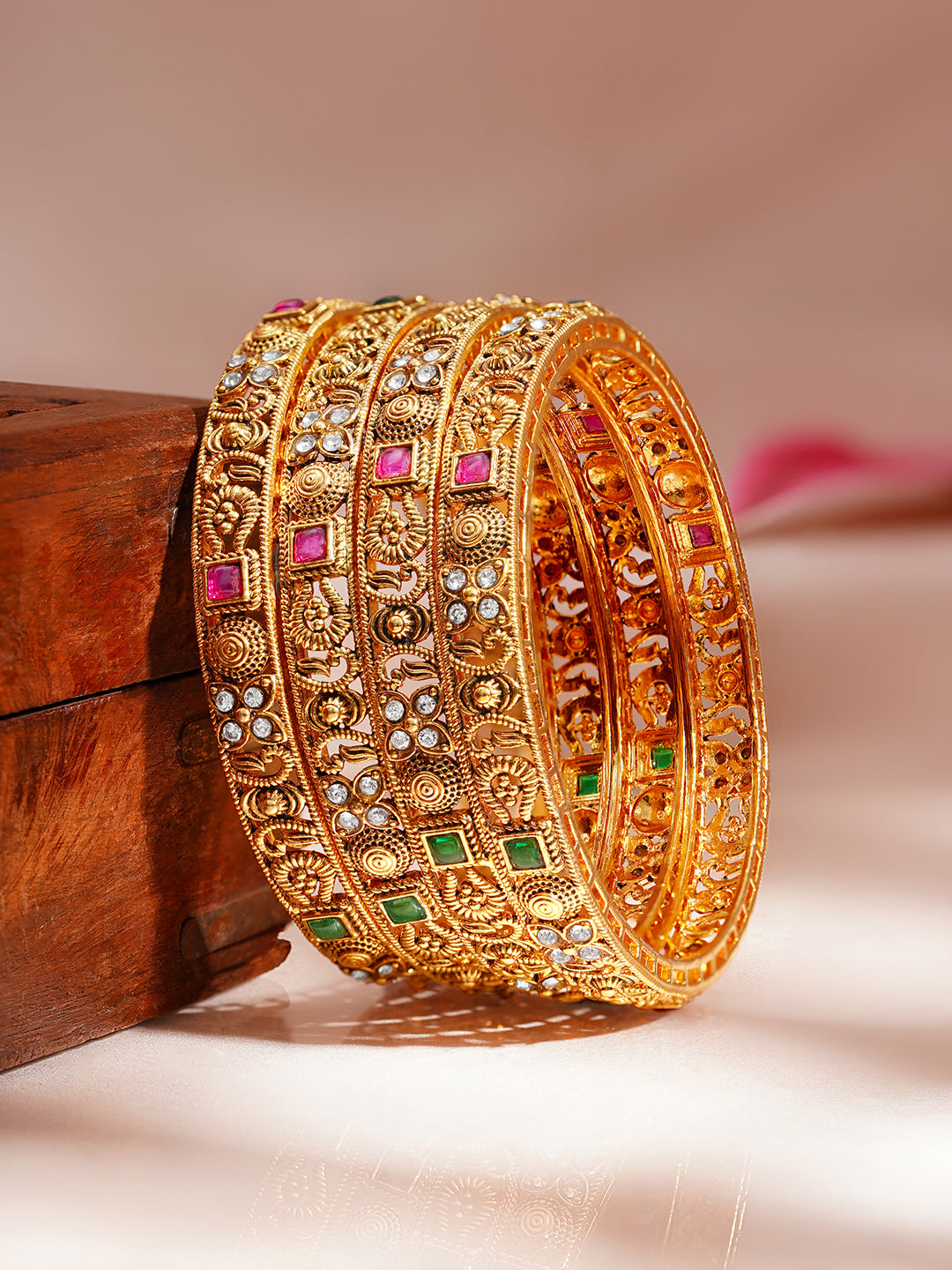 Regal Detailing Gold Statement Bangles 2.4 - Small