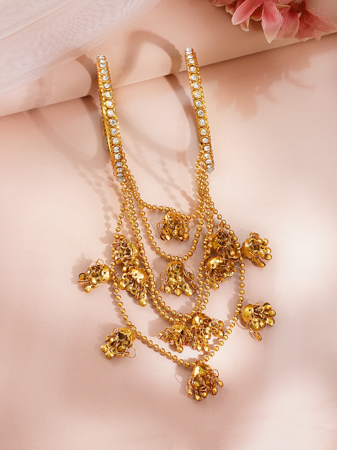 Golden Ghungroo Celebration Bangle Set Length - 2.8"