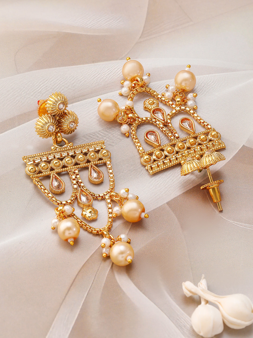 Pearl Drop Layered Choker Set Gold