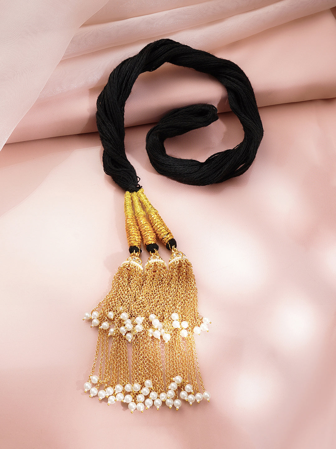 【Rubans】 Gold Plated Kundan Punjabi Paranda Hair Accessory｜ゴールドメッキ クンダン パンジャービー パランダ（三つ編み飾り）