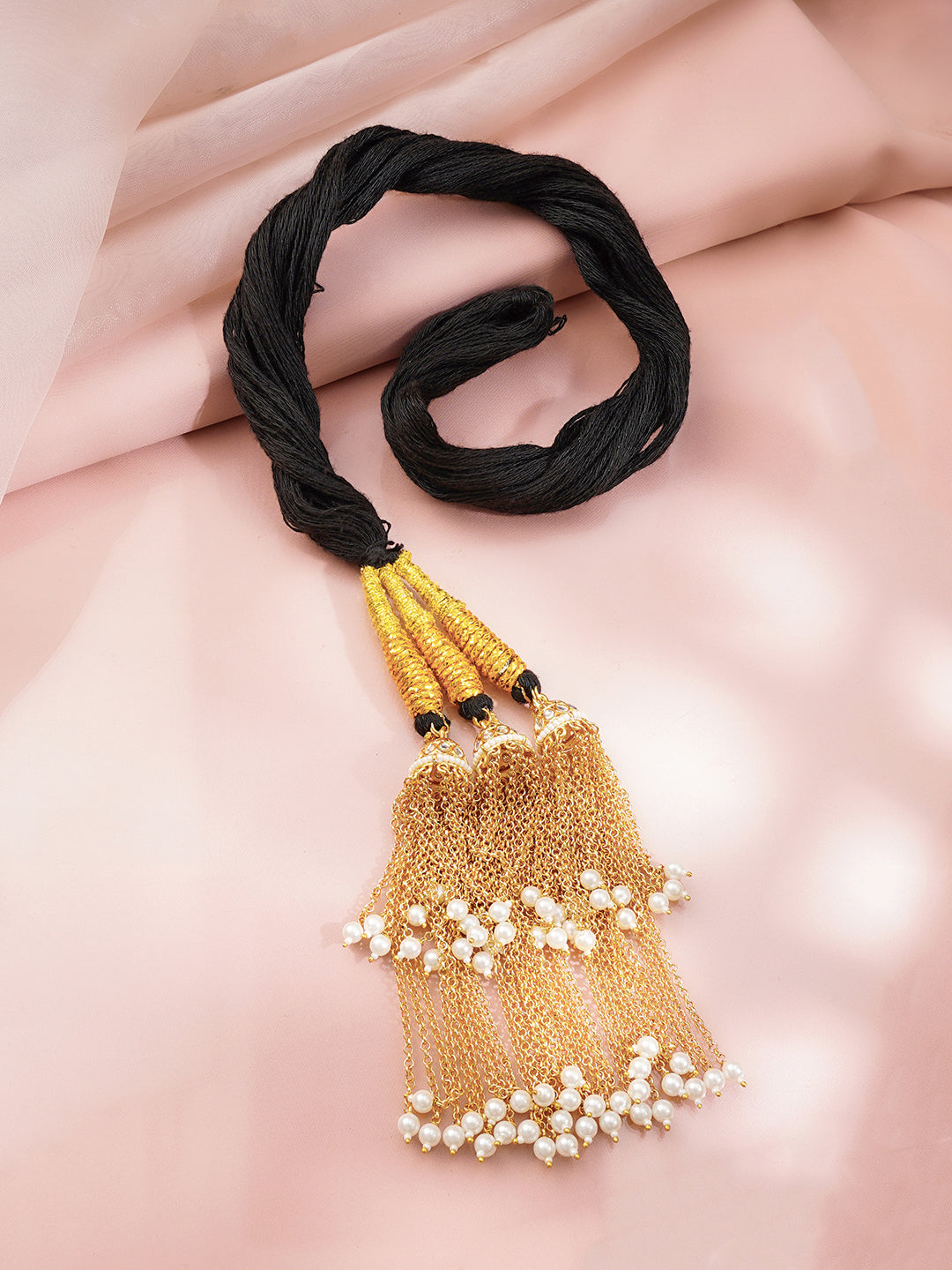 【Rubans】 Gold Plated Kundan Punjabi Paranda Hair Accessory｜ゴールドメッキ クンダン パンジャービー パランダ（三つ編み飾り）