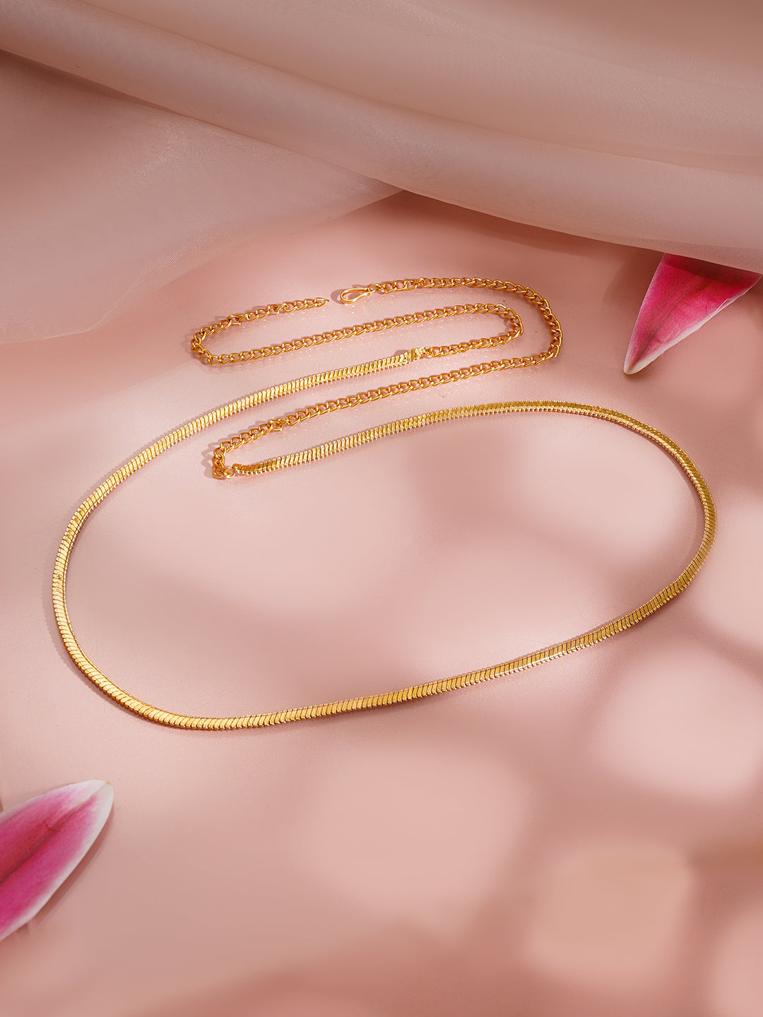 Minimal Glow Gold Waist Chain Length - 63 cm