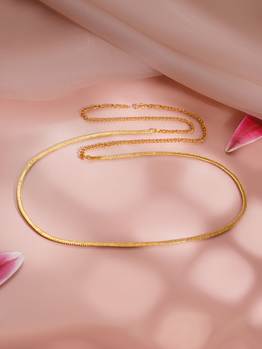 Minimal Glow Gold Waist Chain Length - 63 cm