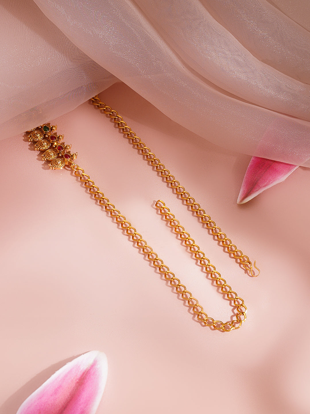 Gold Traditional Kamarbandh Waist Chain フリーサイズ