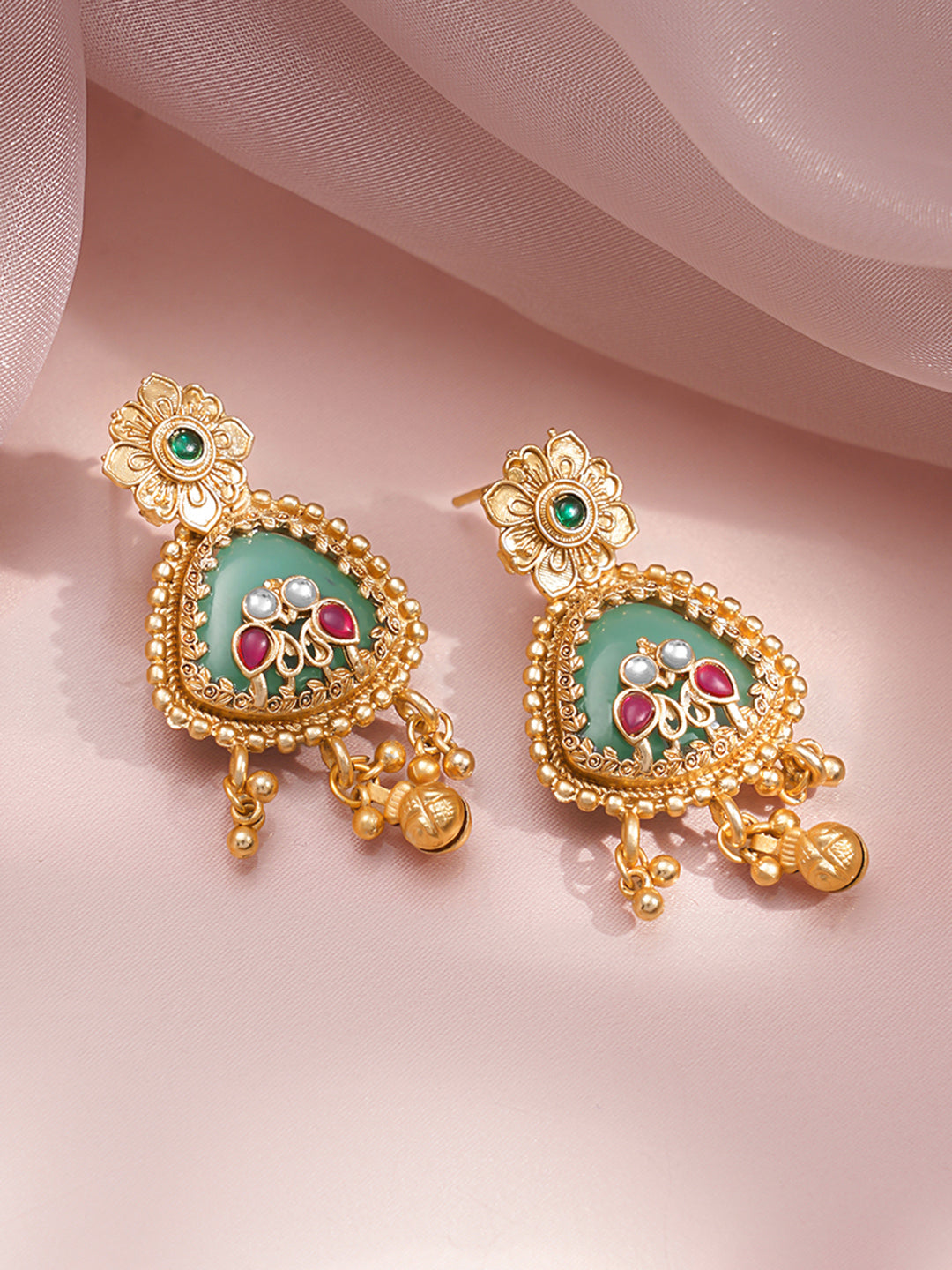 Traditional Engraved Gold Necklace Set フリーサイズ