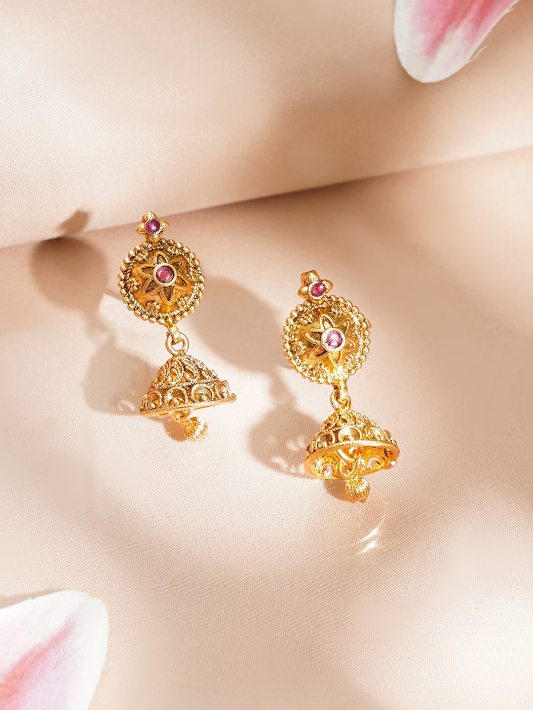 【Rubans】 Gold Beaded Traditional Charm Necklace Set｜ゴールドビーズ トラディショナル チャーム ネックレスセット