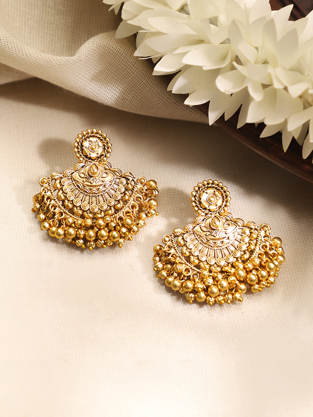 【Rubans】 Gold Plated Choker Set With Bead Detailing｜ゴールドメッキ ビーズディテール チョーカーセット