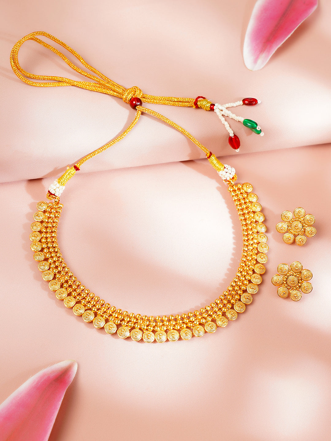 【Rubans】 Gold Plated Coin Motif Necklace Set｜ゴールドメッキ コインモチーフ ネックレスセット