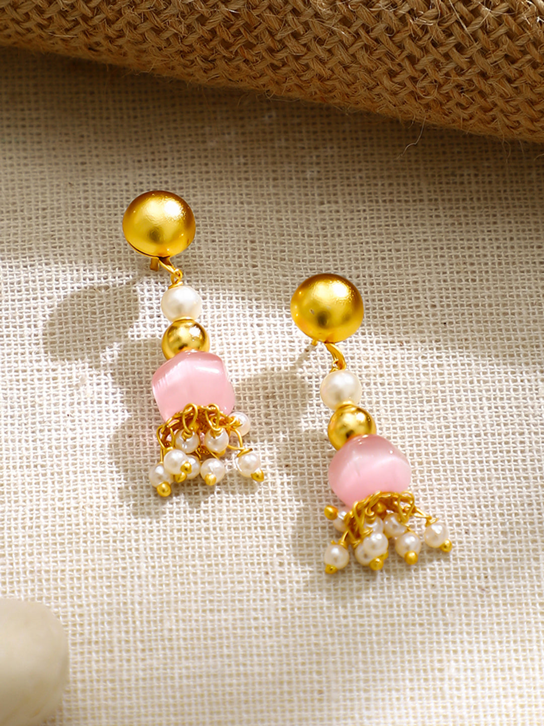 【Rubans】Gold Plated Pastel Bead and Multi-Strand Pearl Necklace Set｜ゴールドメッキ パステルビーズ マルチストランド パール ネックレスセット