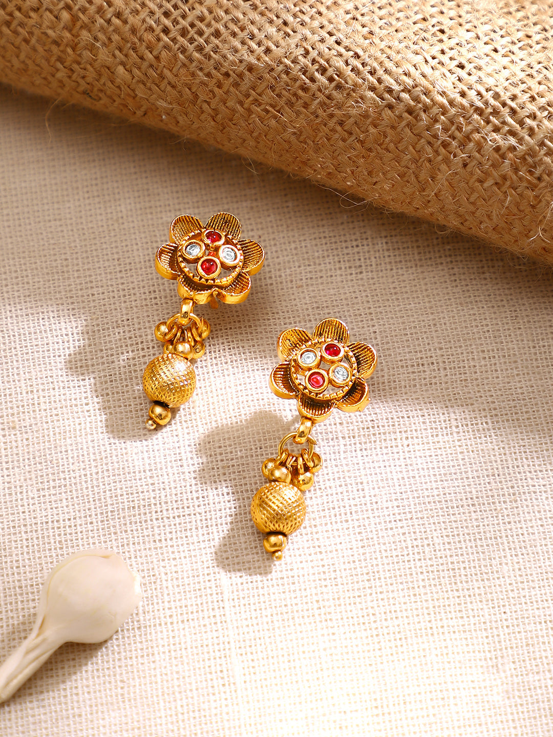 【Rubans】Gold Plated Bloom Coil Antique Choker Set｜ゴールドメッキ ブルーム コイル アンティーク チョーカーセット