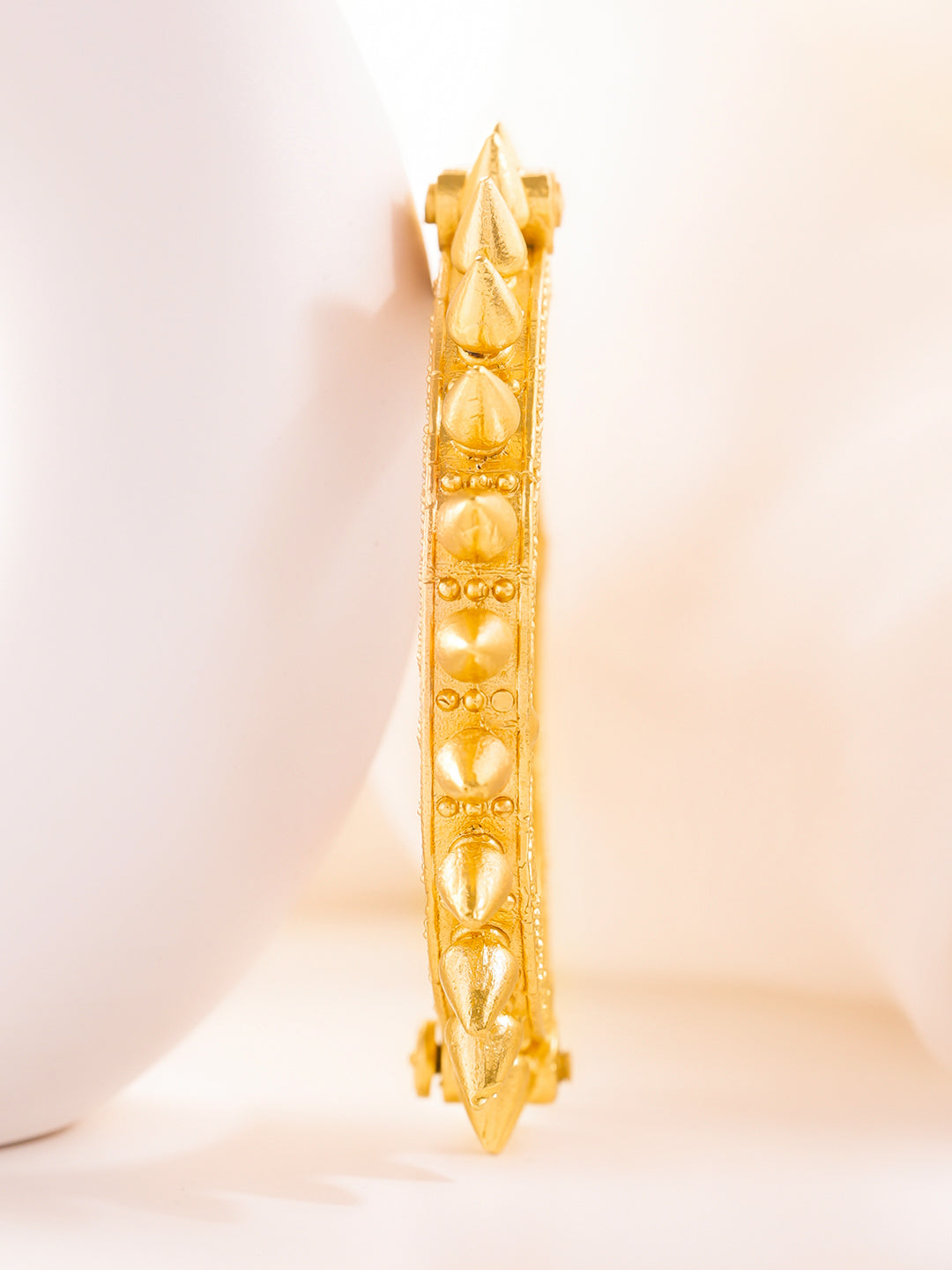 Tribal Spike Gold Statement Kada Width - 1 cm