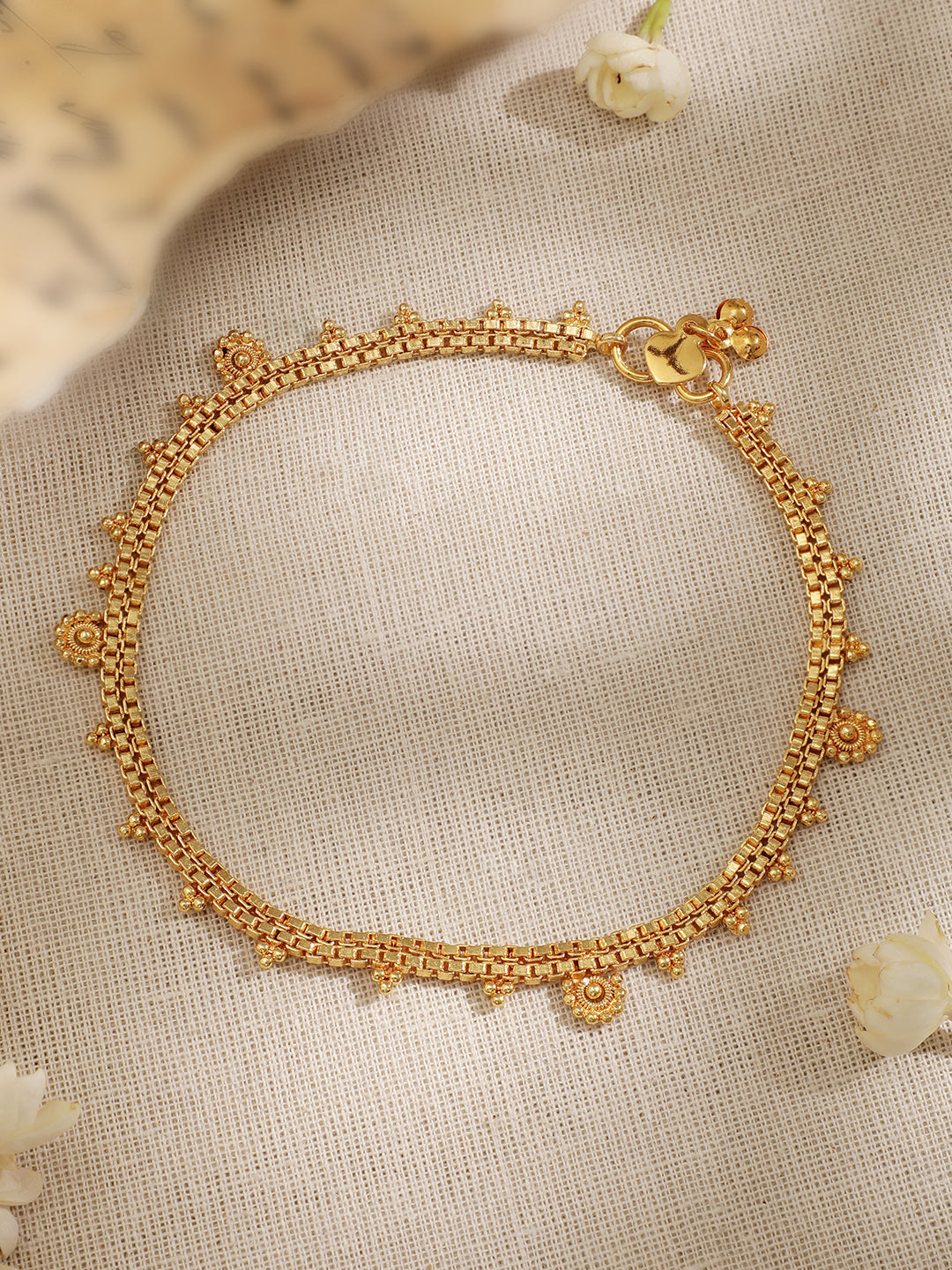 Rubans Set Of 2 Gold-Plated Anklet Gold