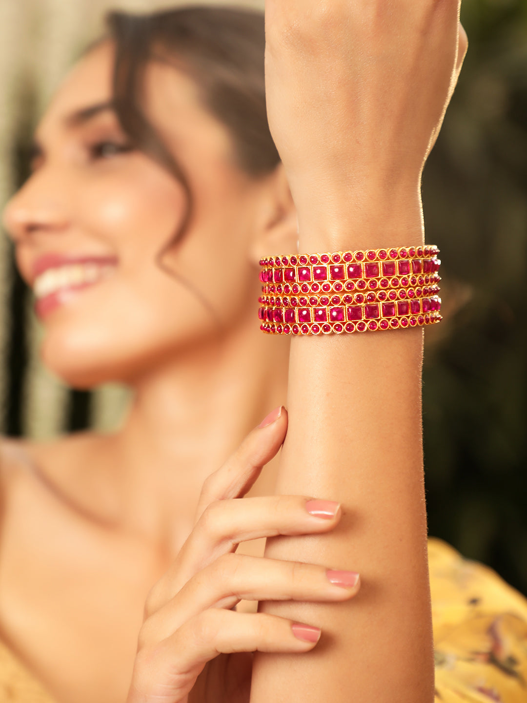 Fuchsia Shine Bangles 2.8 - Large