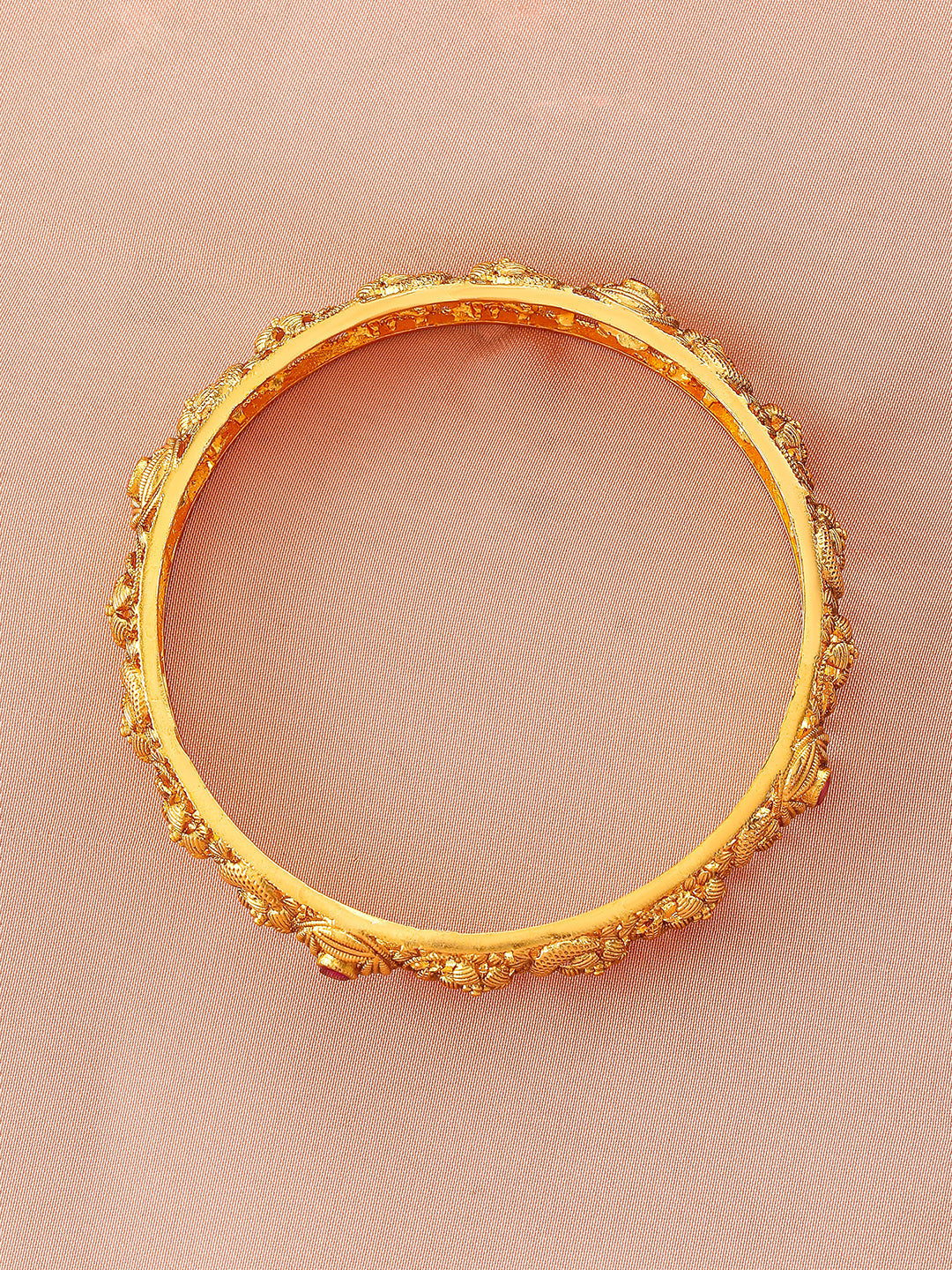 Opulent Bloom Kundan Bangle Set 2.8 - Large