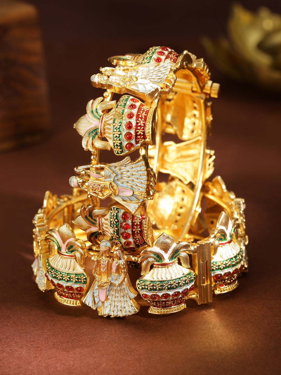 Radha Krishna Multicolour Divine Bangles 2.4 - Small