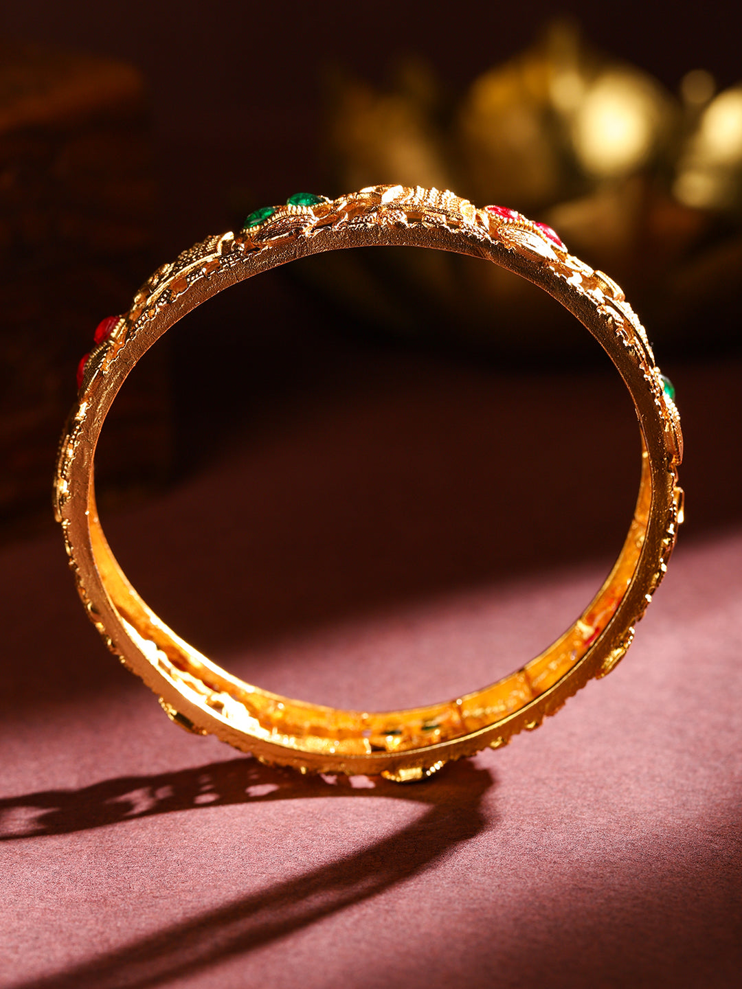 Gleaming Loops Kundan Bangles 2.4 - Small