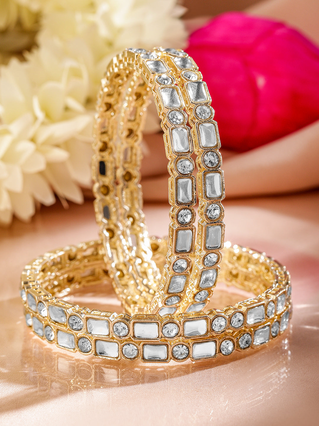 Legacy Luxe Kundan Bangles 45749