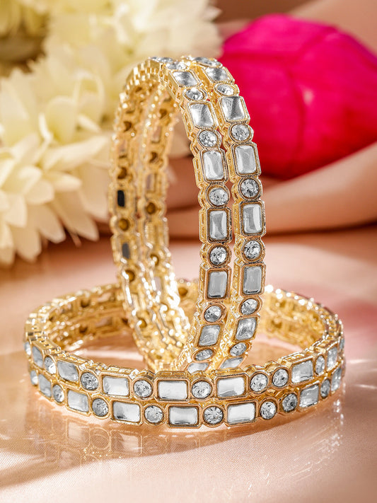 Legacy Luxe Kundan Bangles 45749