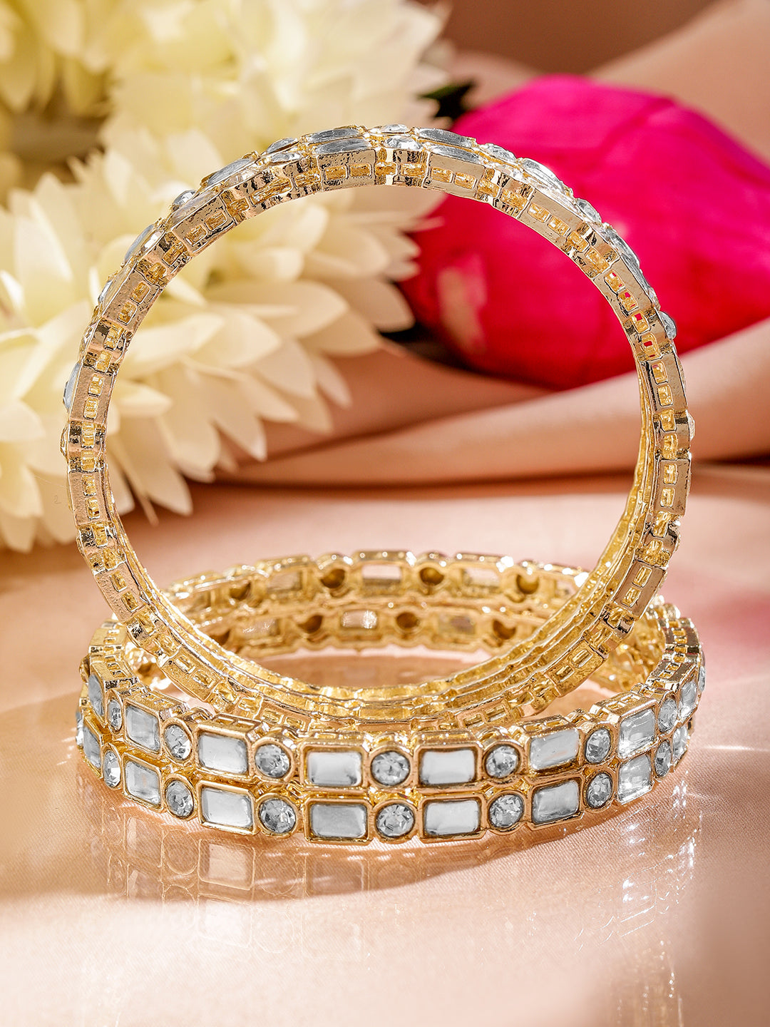 Legacy Luxe Kundan Bangles 45749