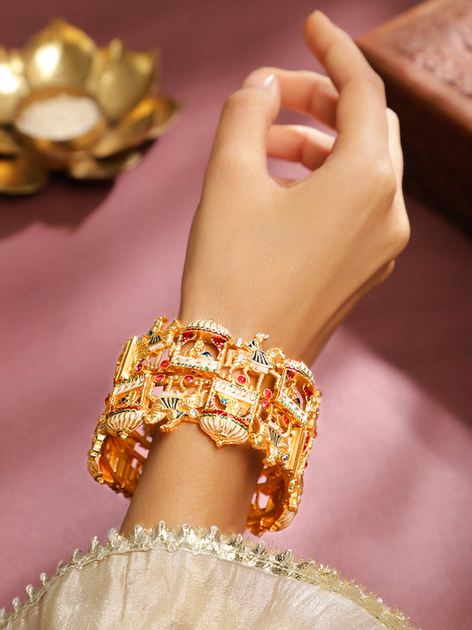 Temple-Inspired Colourful Bangles 45749