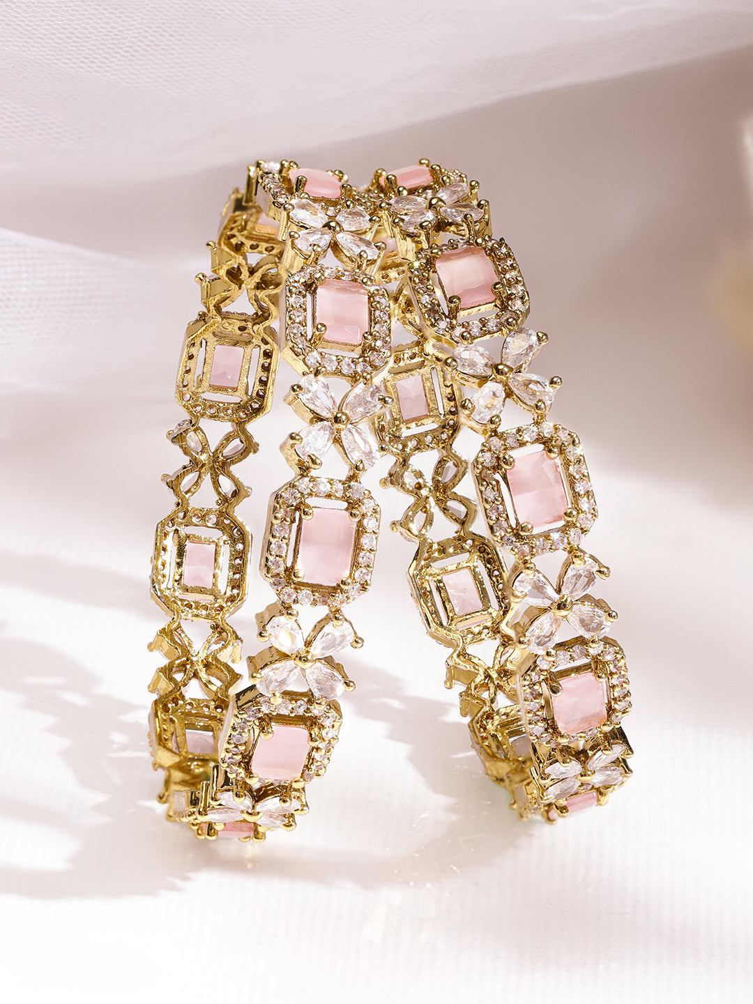 Pink Hues Floral Bangle 2.8 - Large