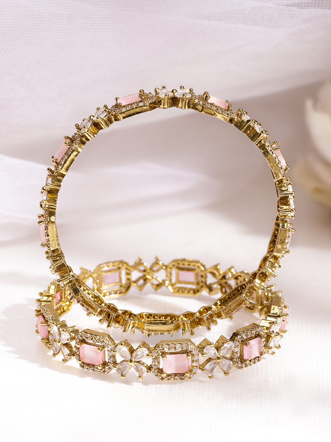 Pink Hues Floral Bangle 2.4 - Small