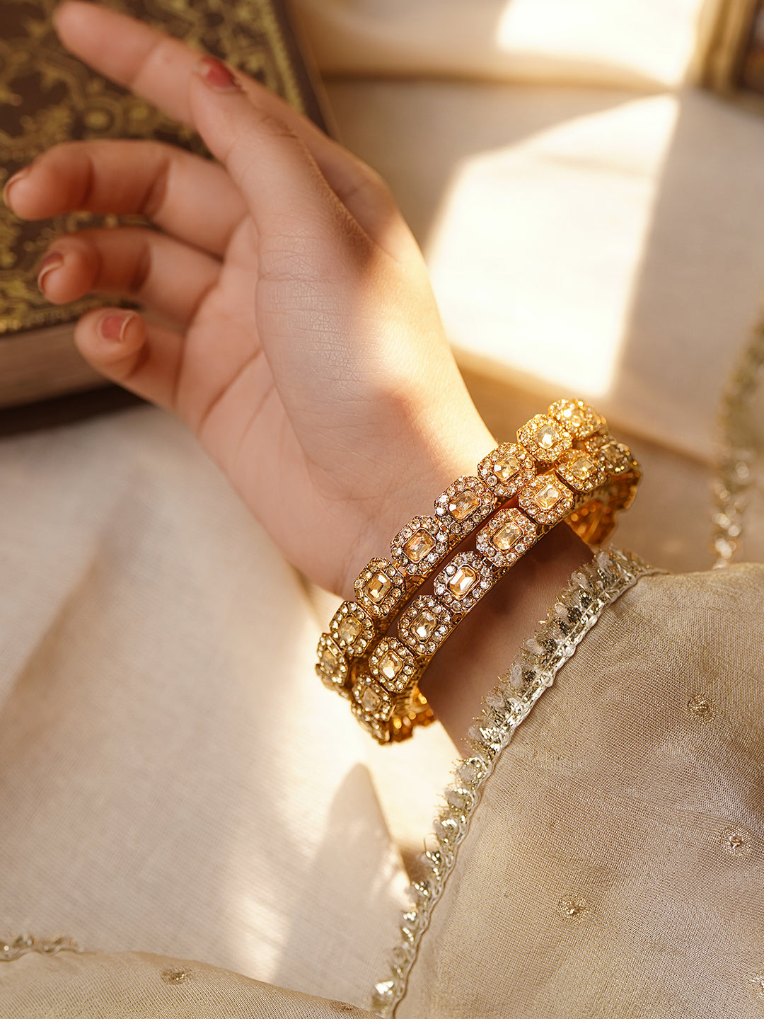Occasion Shine Gold-Plated Bangles 2.4 - Small