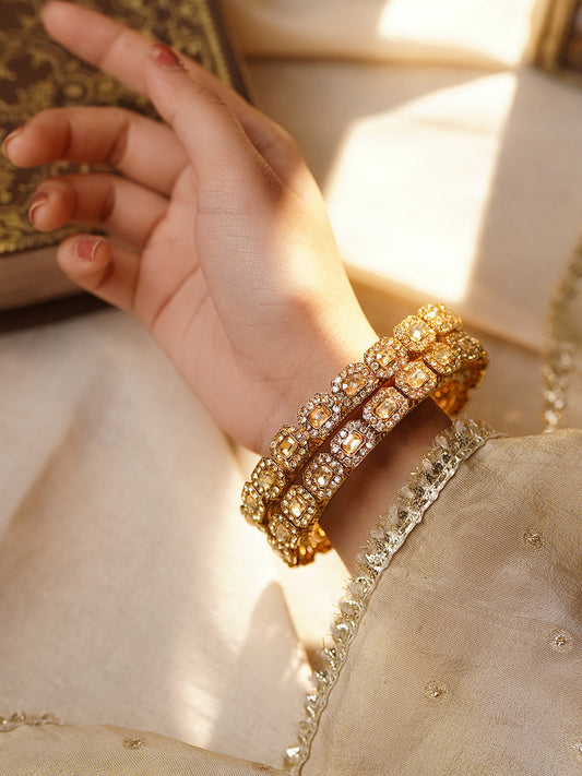 Occasion Shine Gold-Plated Bangles 2.4 - Small