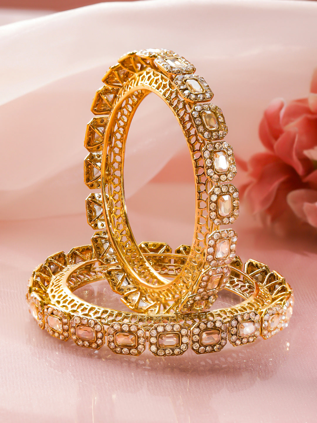 Occasion Shine Gold-Plated Bangles 2.8 - Large