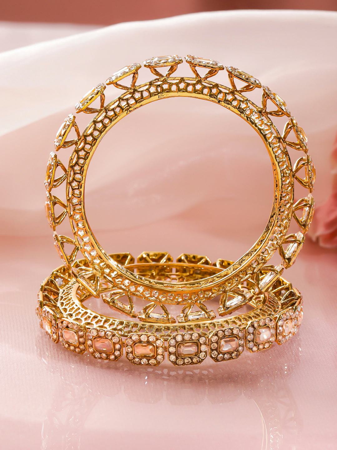 Occasion Shine Gold-Plated Bangles 2.8 - Large