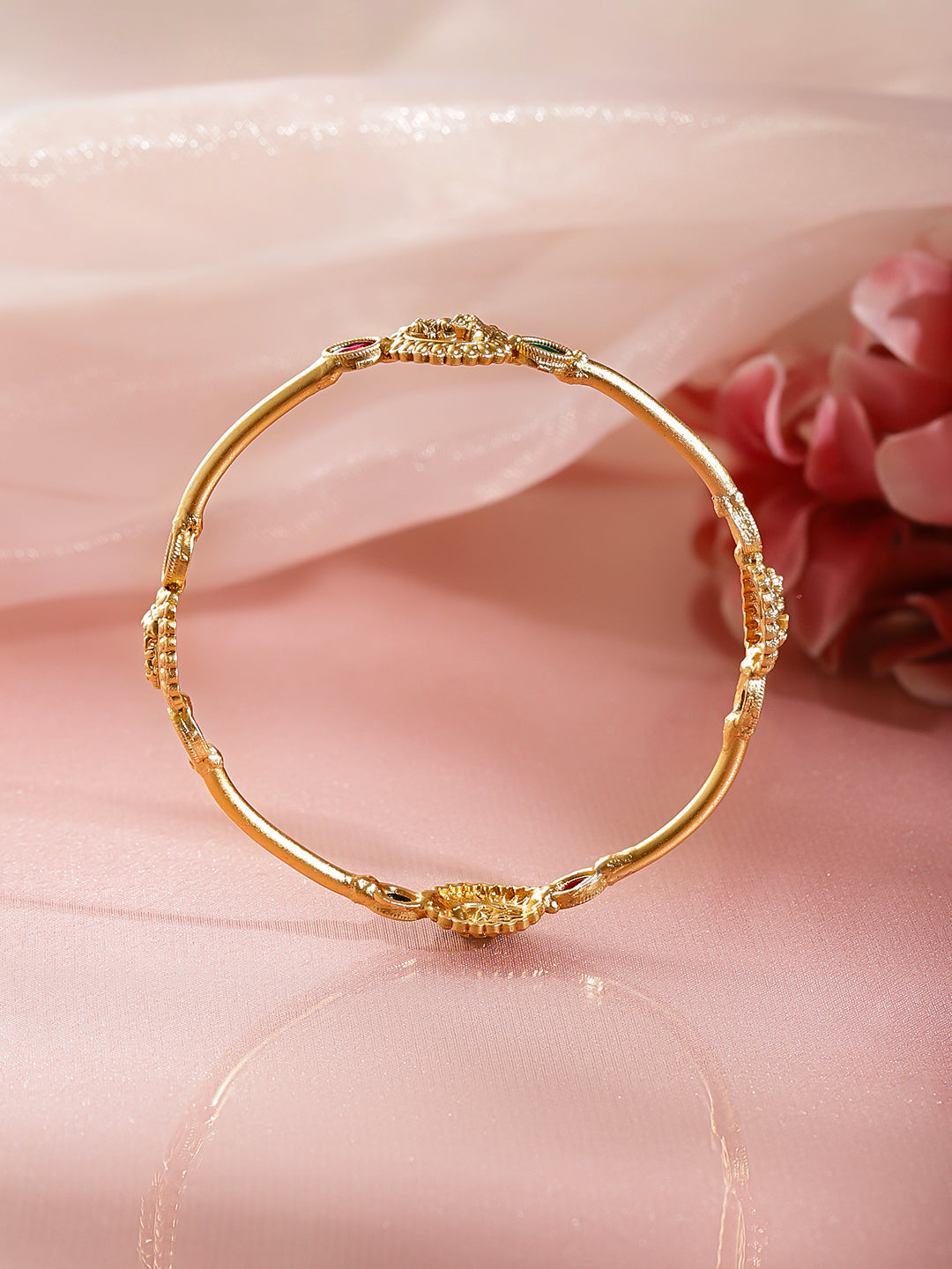 Temple Glow Ruby Emerald Bangles 2.4 - Small